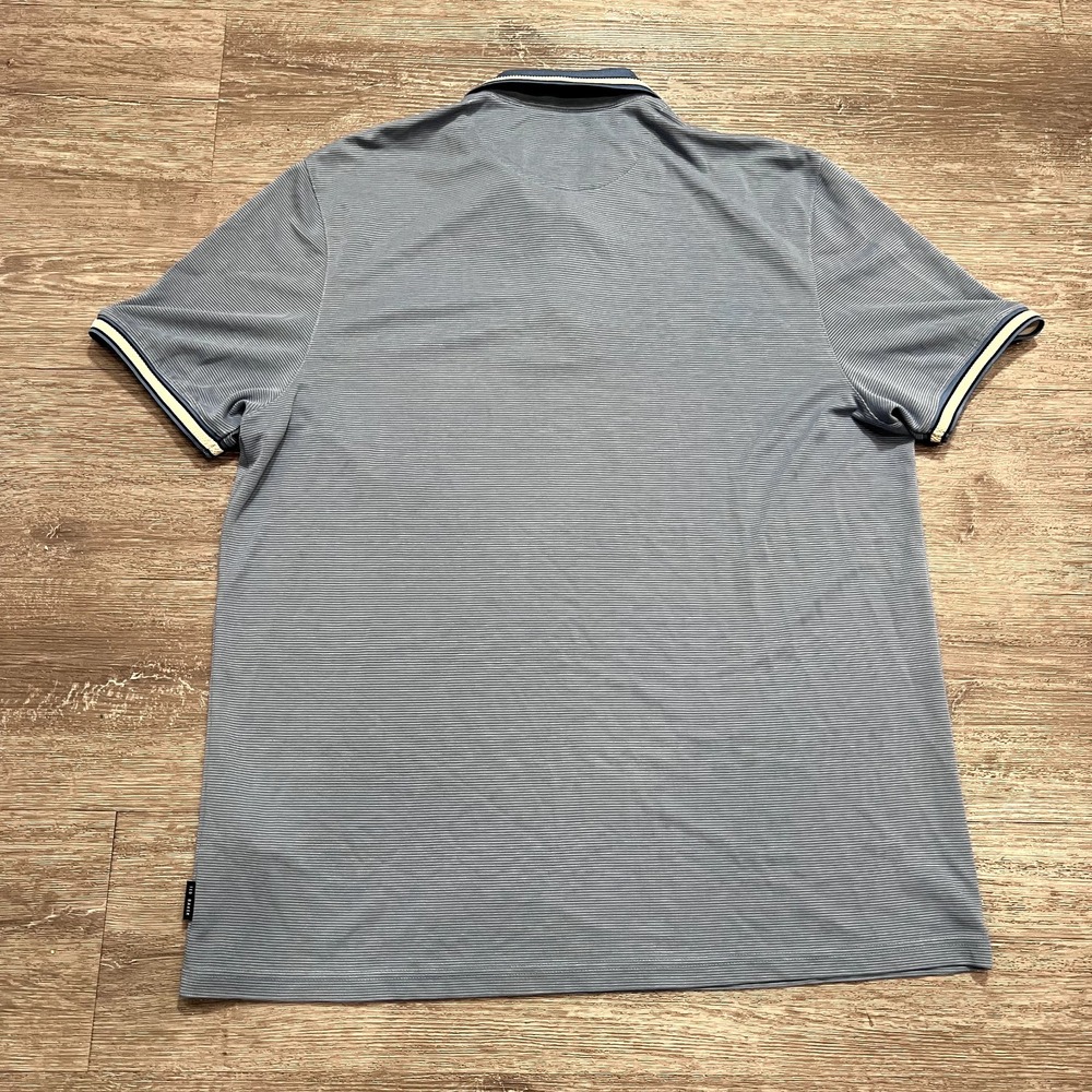 Ted Baker London Polo Shirt Size 6 Blue Button Snap Preppy Casual Adult Lounge - Picture 10 of 15